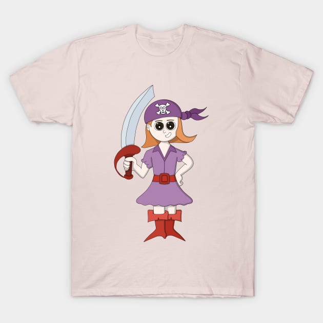 Pirate Girl T-Shirt by DiegoCarvalho